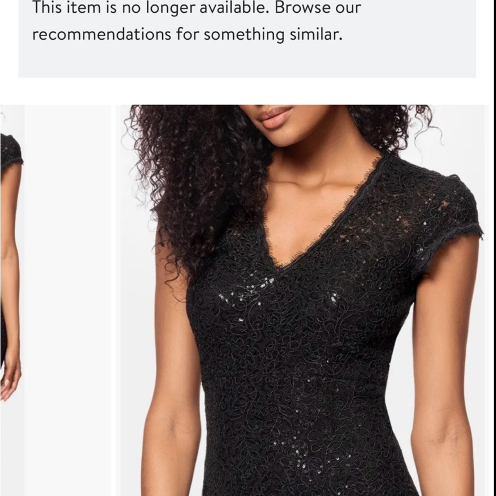 Betsy & Adam Black Lace Dress